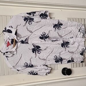 Men Guess floral hawaiian style aloha button down shirt